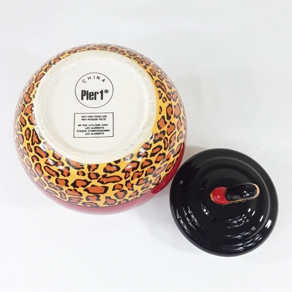 Pier 1 Leopard Print Shoe Jar ❤️🐆❤️